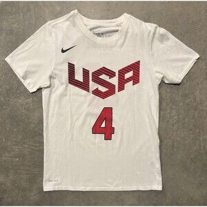 Nike Shirt Jersey Stephen Curry White USA Basketball 2024 Olympics Adult Small